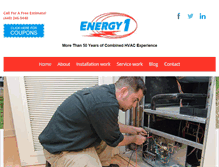 Tablet Screenshot of energy1heating.com